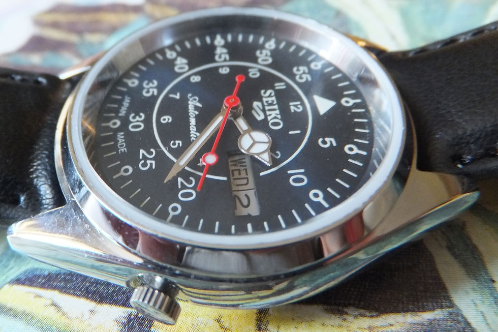 Thumbnail: Seiko Field Dial "Fleiger" Style Midnight Blue 36mm Automatic Winding Watch