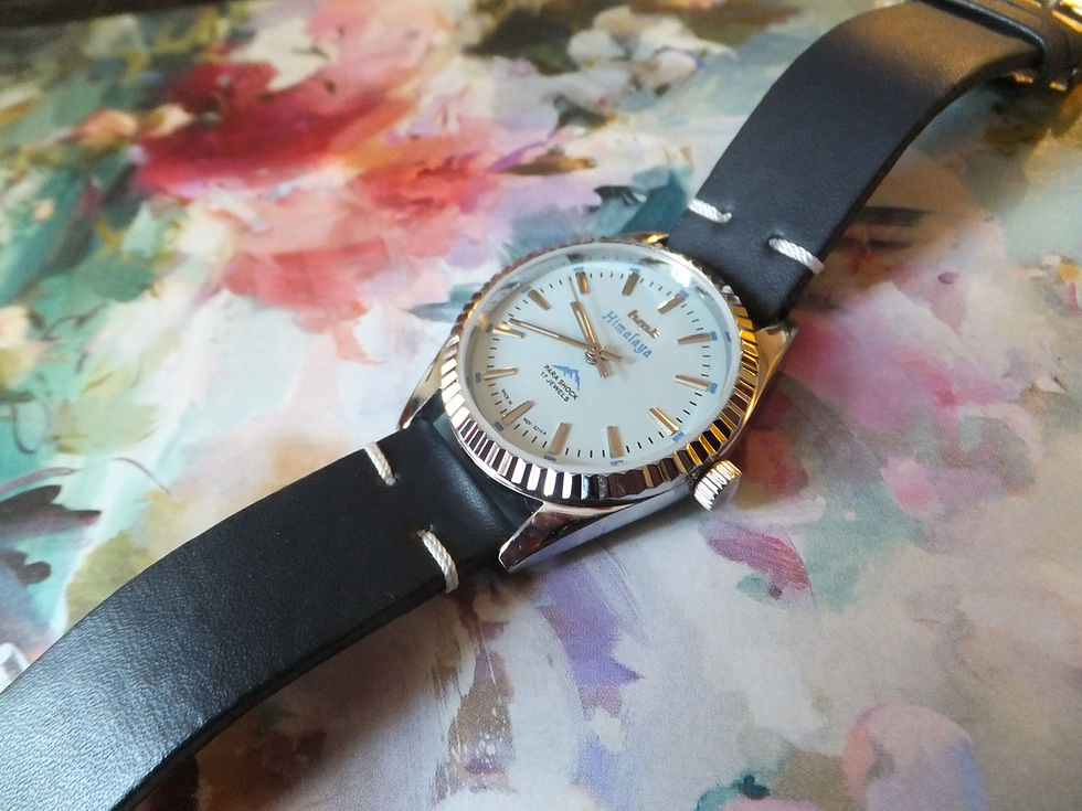 Thumbnail: HMT Made In India "Himalaya" Glacier White Dial Manual Winding Watch