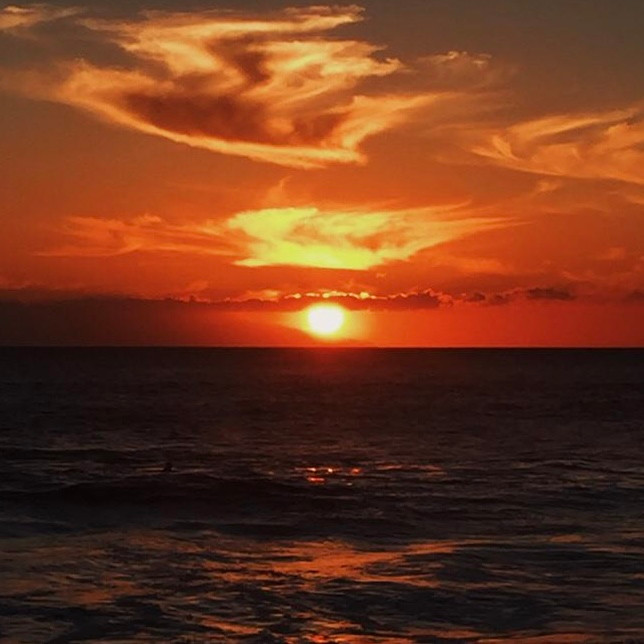 orange skies