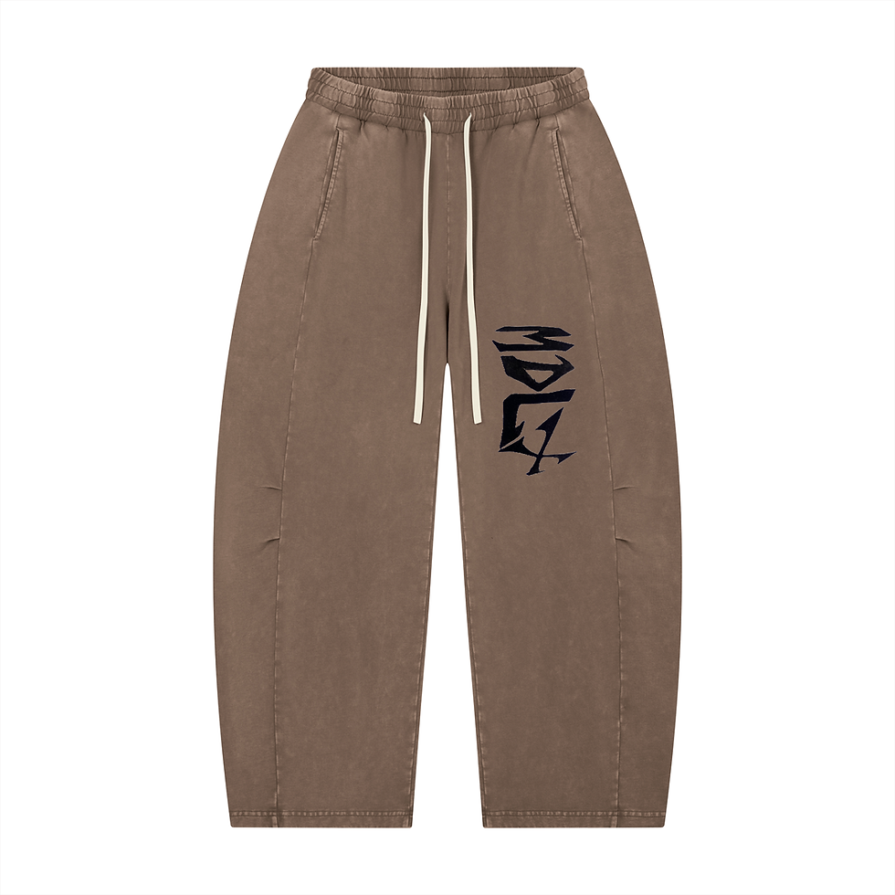 Thumbnail: Unisex Mineral Wash Barrel Leg Pants