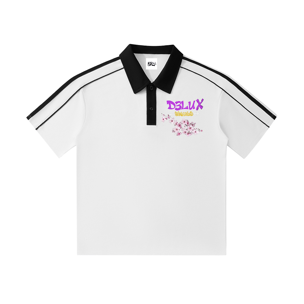Thumbnail: Contrast Collar Short-Sleeve Polo Shirt