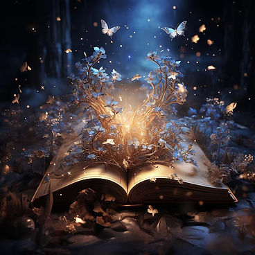 papillons s'envollant d'un livre - c'est notre histoire