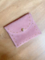 Pochette en cuir rose