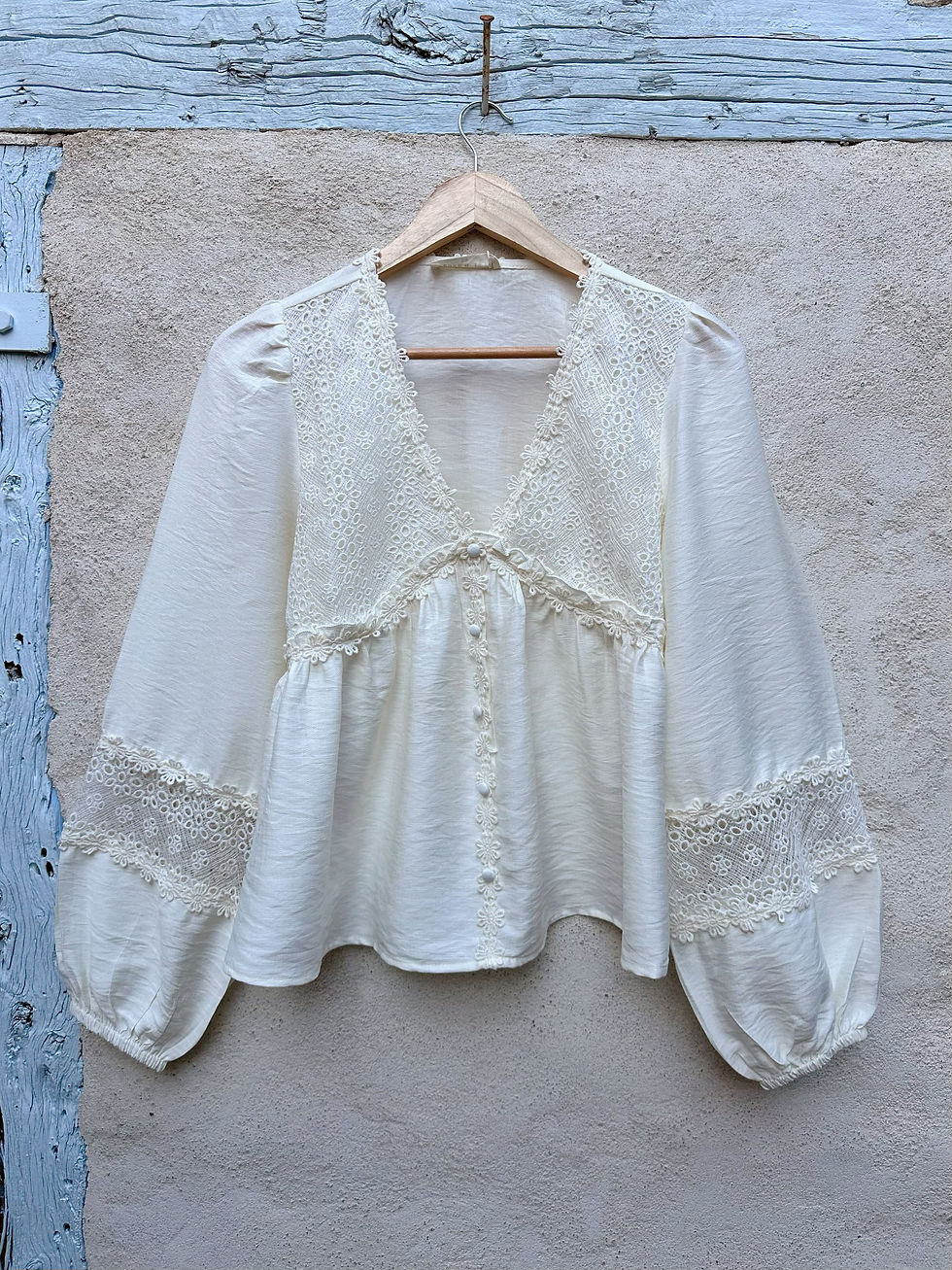 blouse bohème chic blanche