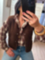 chemise à carreaux chocolat femme