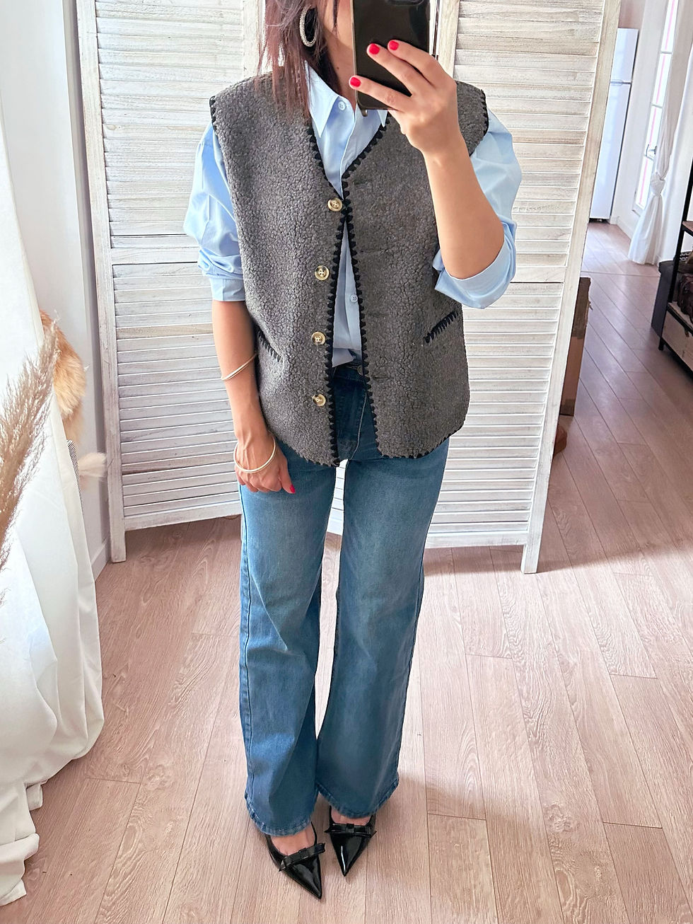Miniatura: Gilet sans manches gris tendance
