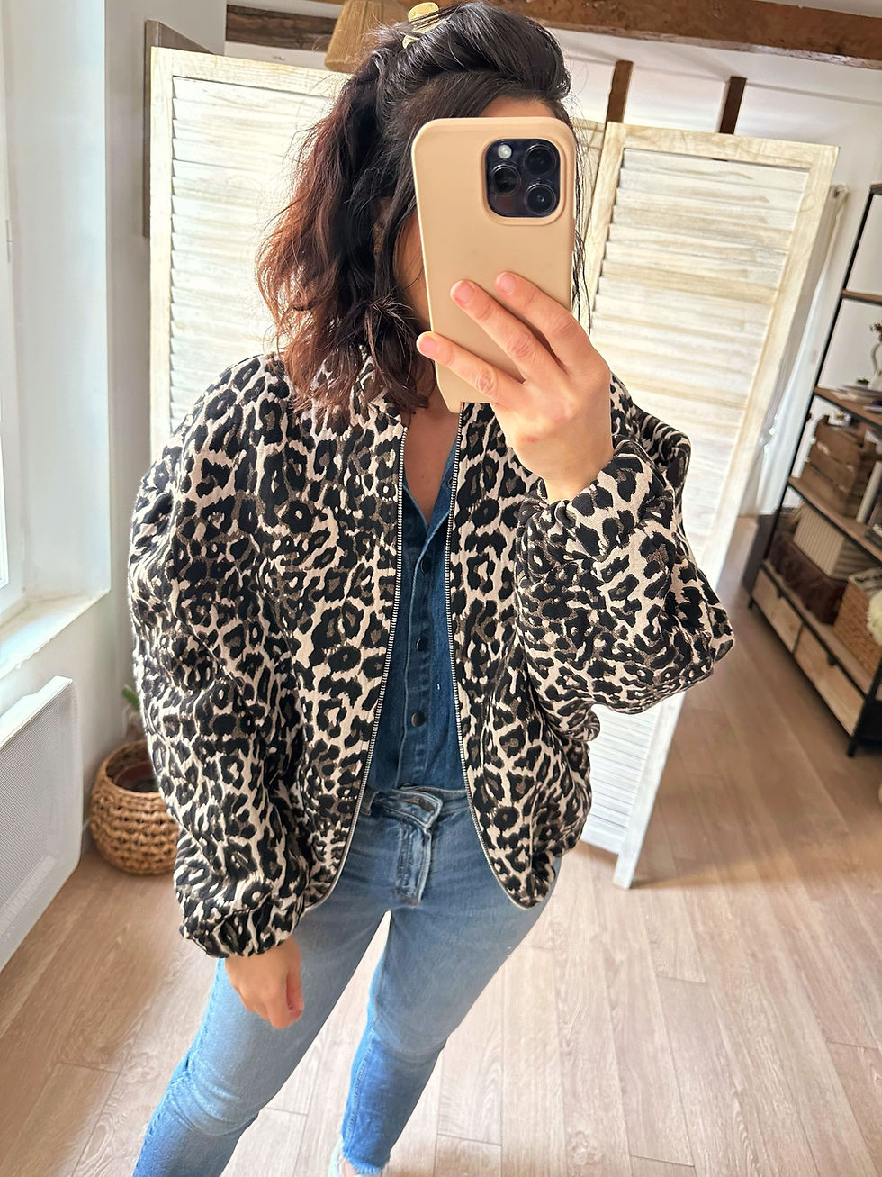 bombers léopard femme fabriqué en Italie