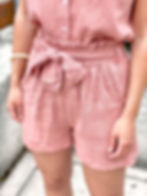 Short rose en gaze de coton