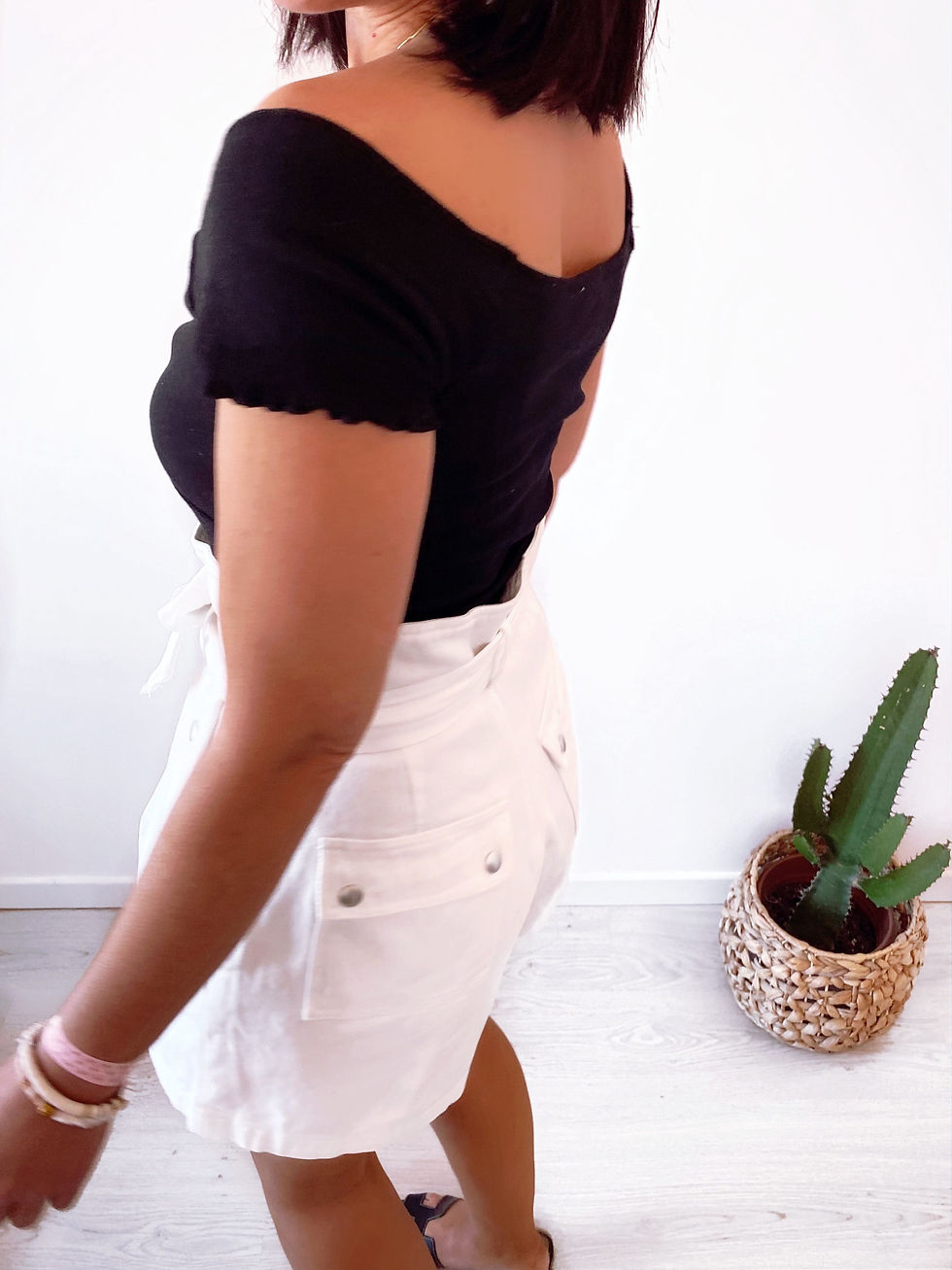 Miniature : Short blanc en jean tendance