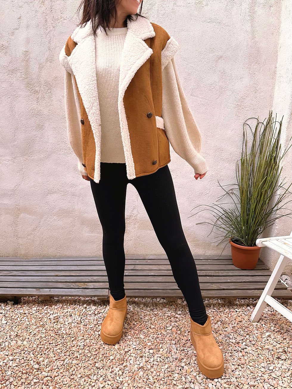 Miniatura: veste femme à superposer sur pull ou chemise automne