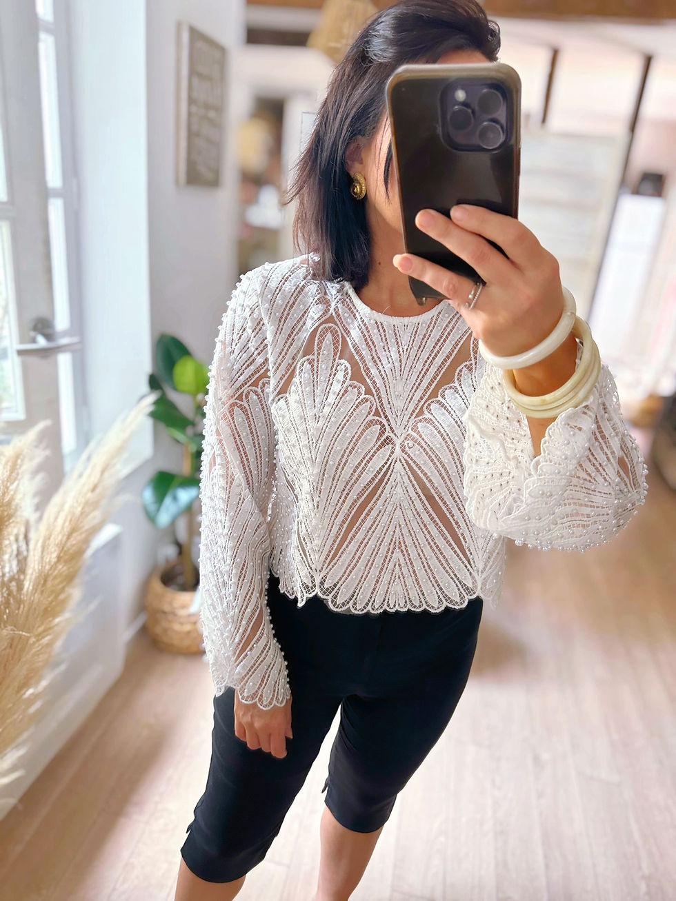 Miniatura: Blouse à perles - ANNA