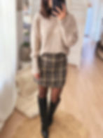 Jupe courte à carreaux femme