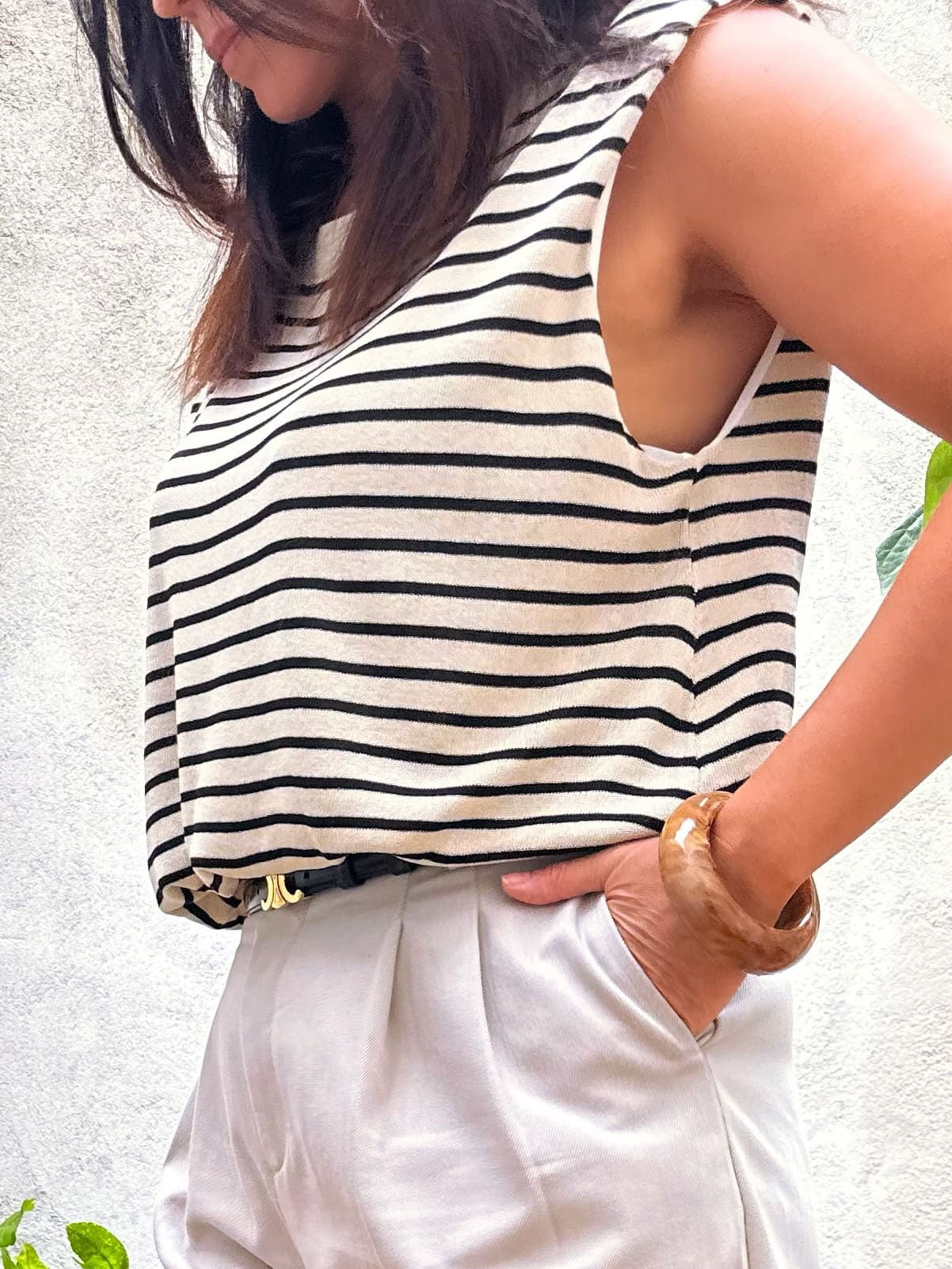 Haut rayé femme