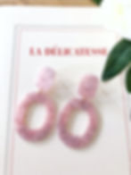Boucles d'oreilles rose