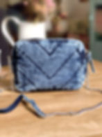 Sac bleu en tissus