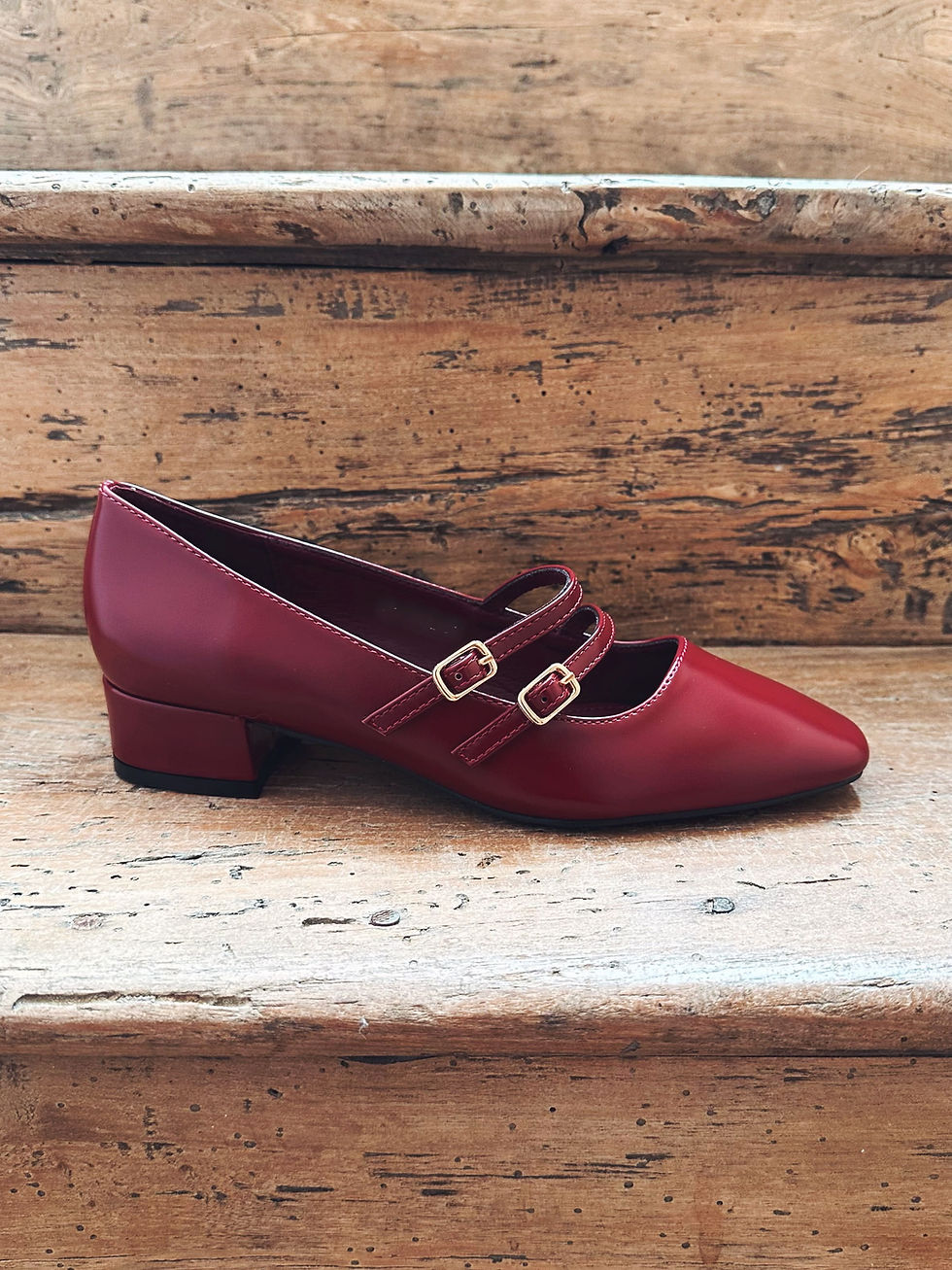 Mary Jane bordeaux à double bride femme tendance mode en ligne