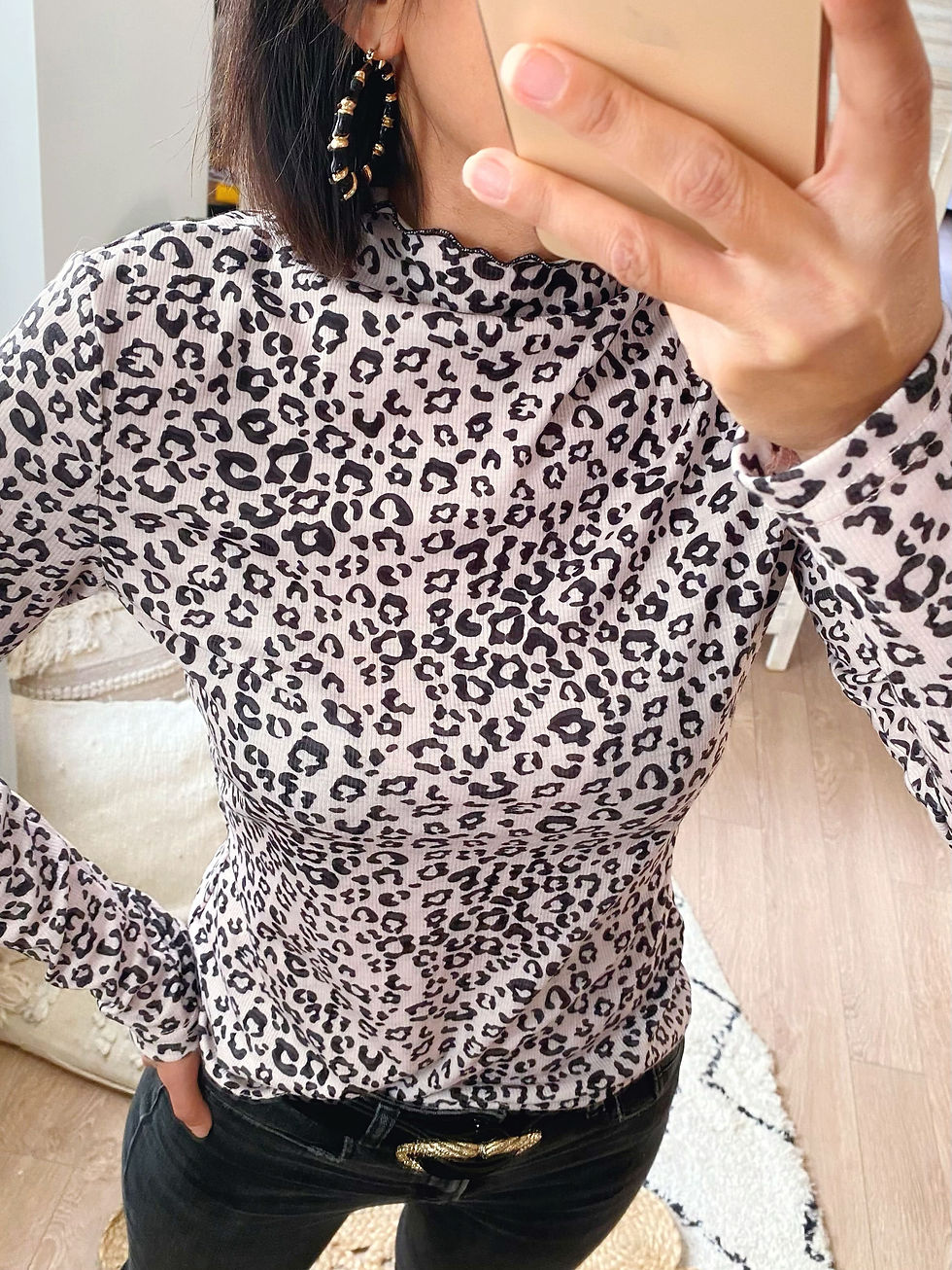 Miniature : haut imprimé léopard femme