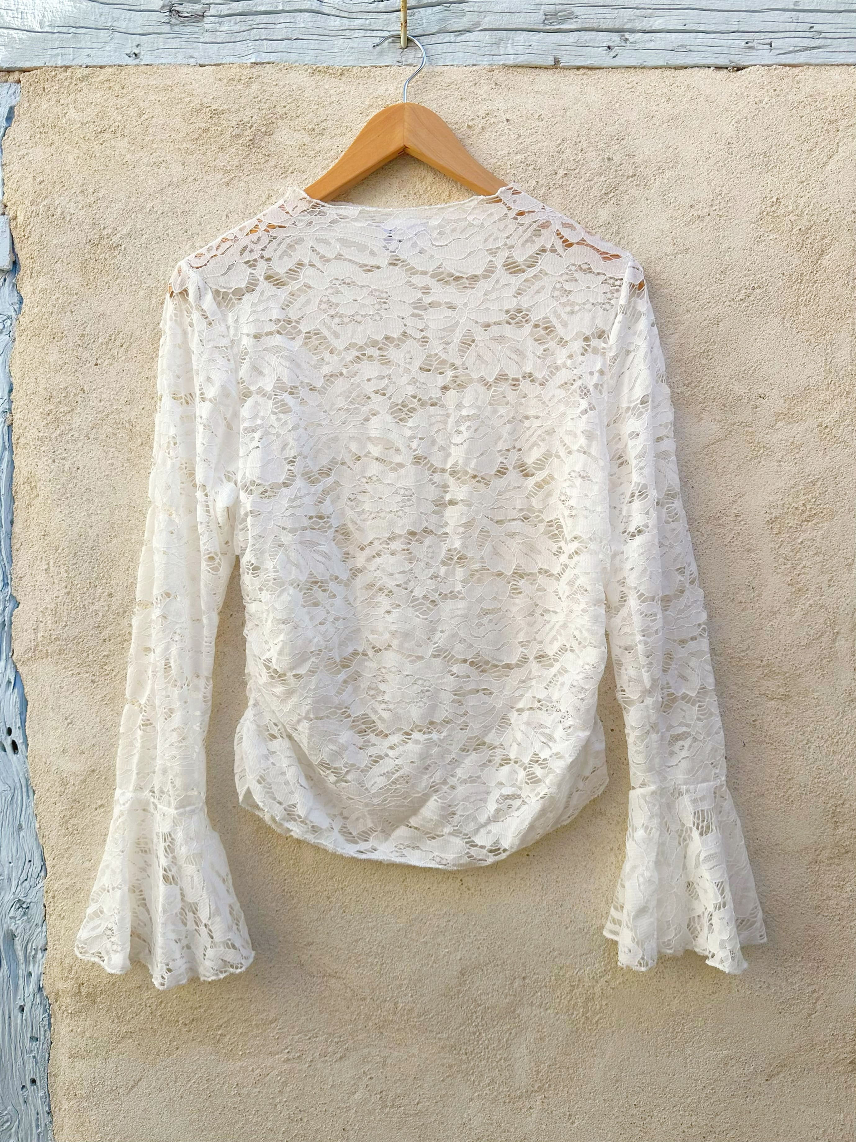 Haut en dentelle blanc - SIMON 🇮🇹
