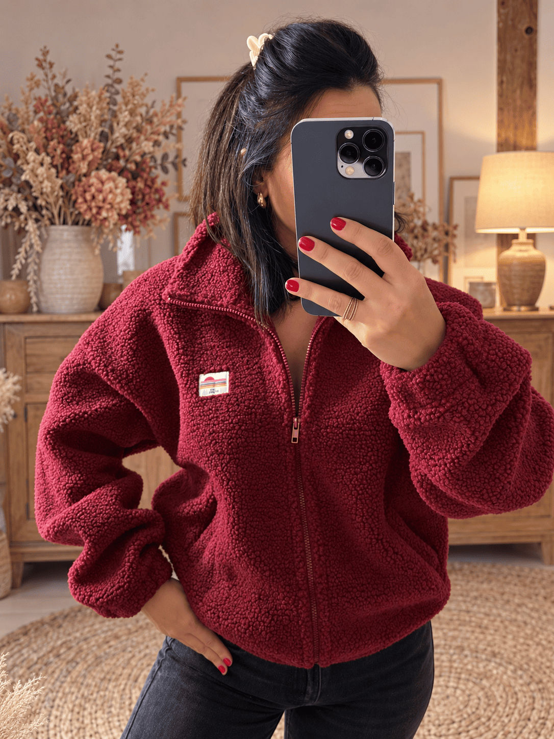 Veste polaire bordeaux - MARYAME