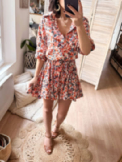 robe courte fleurie femme tendance été