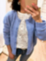 Gilet en laine bleu femme chic et confortable