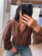 blouse ajourée chocolat femme tendance