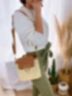 Sac en paille et camel