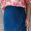 Thumbnail: Jupe courte croisée en jean - CLAIRE
