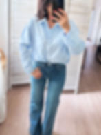 Jean large bleu - ALFONSE