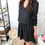 Thumbnail: Robe noire courte à pois dorés