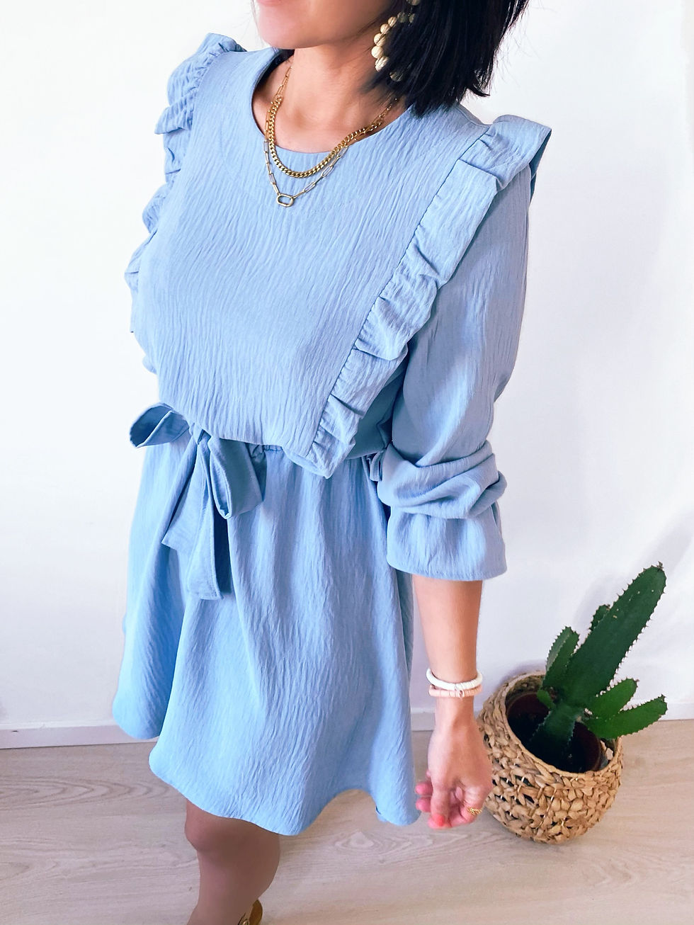 Thumbnail: robe élégante bleu clair made in France