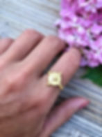 Bague dorée étoile du nord