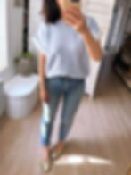 Pull bleu clair femme manches dentelle chic