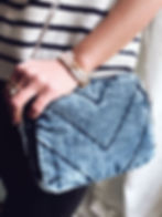 Sac bleu en coton