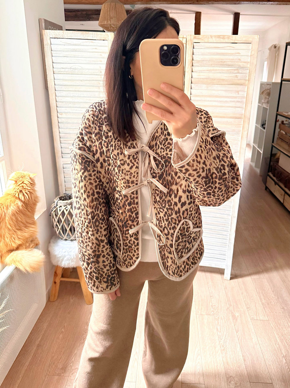 Miniatura: veste claire imprimé animal chic moderne