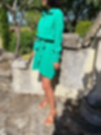 robe verte gaze de coton été