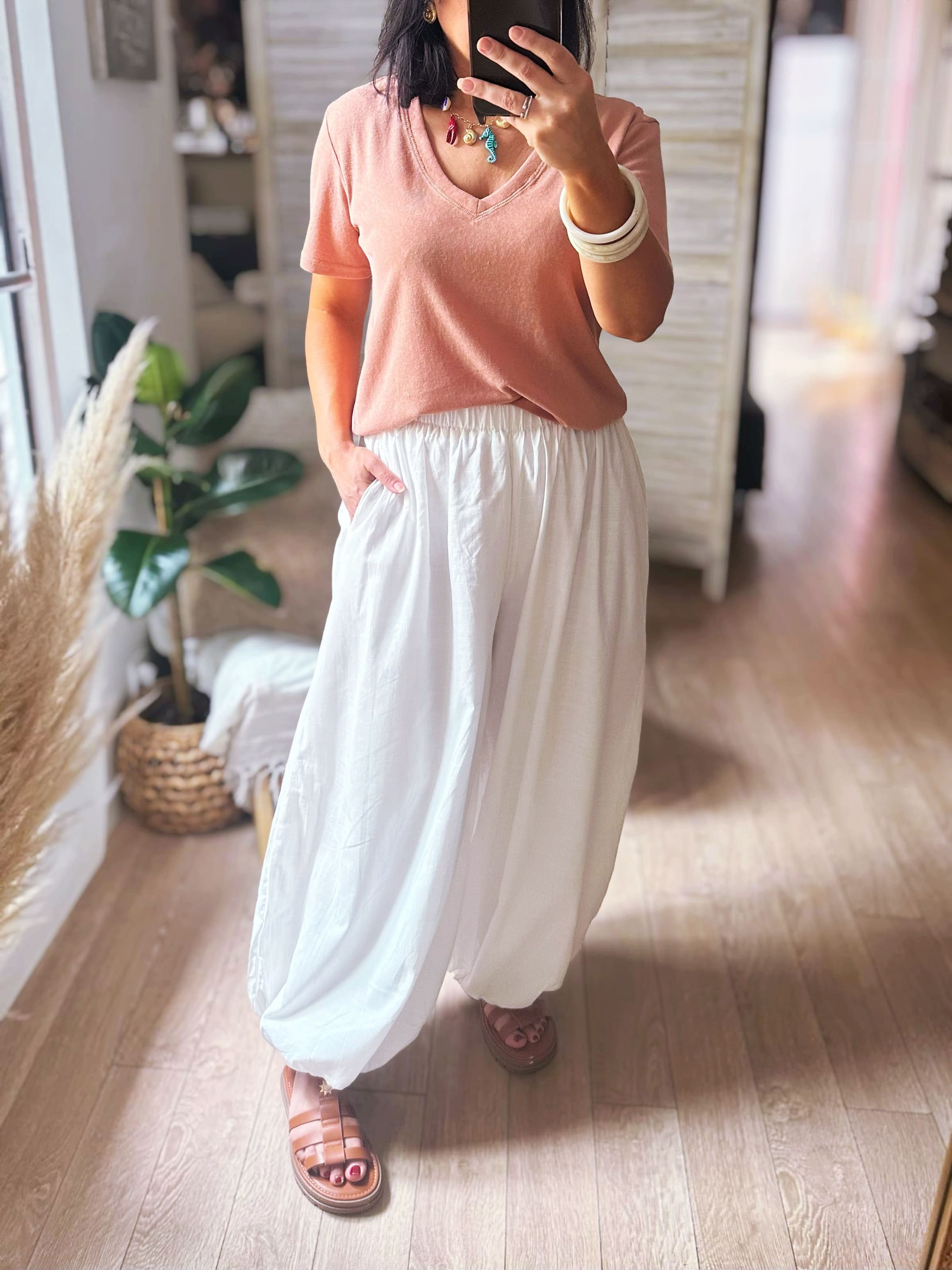 Pantalon en coton blanc - ALDO