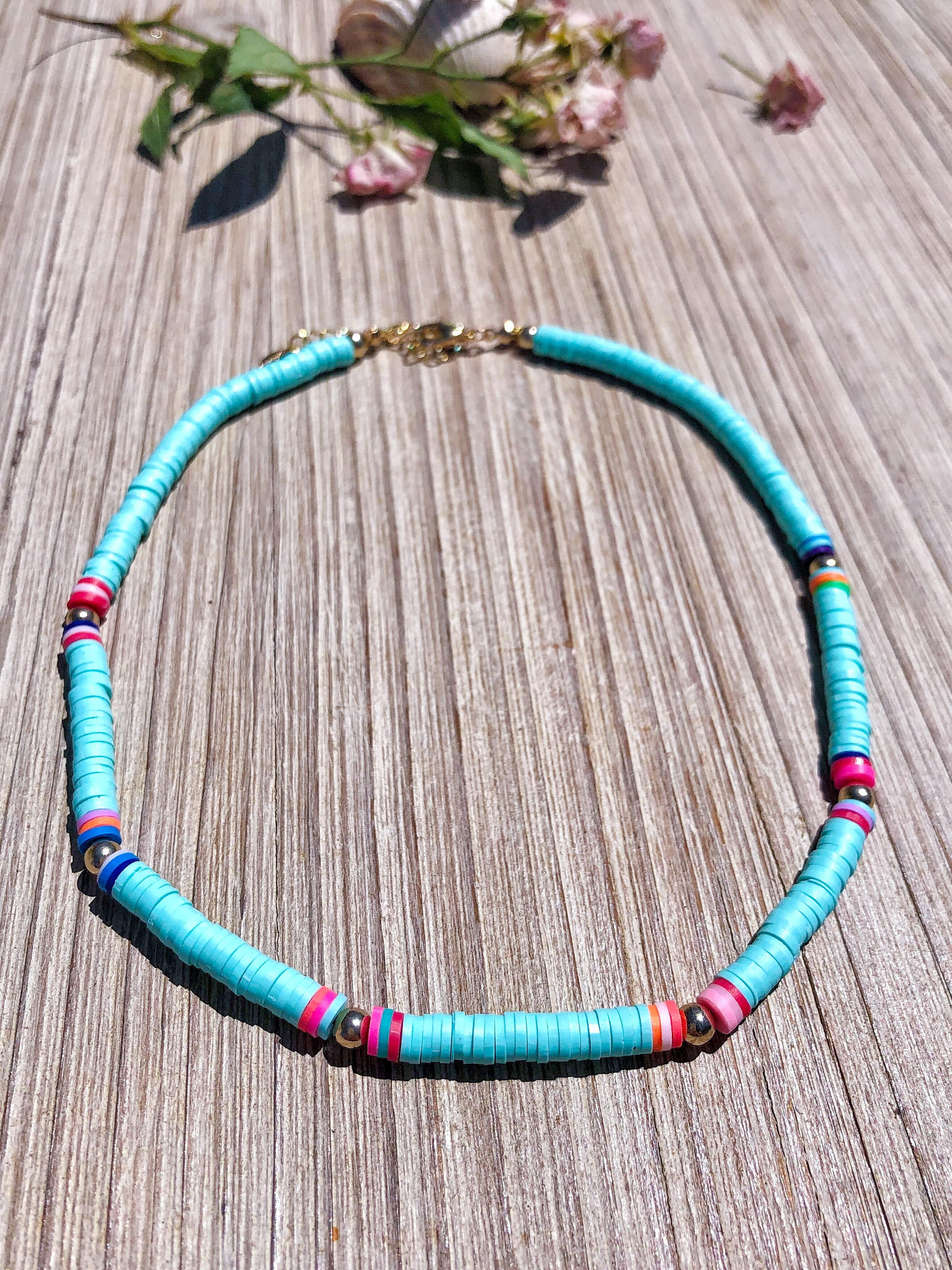 Collier surfeur bleu