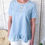 Thumbnail: Blouse bleue en coton
