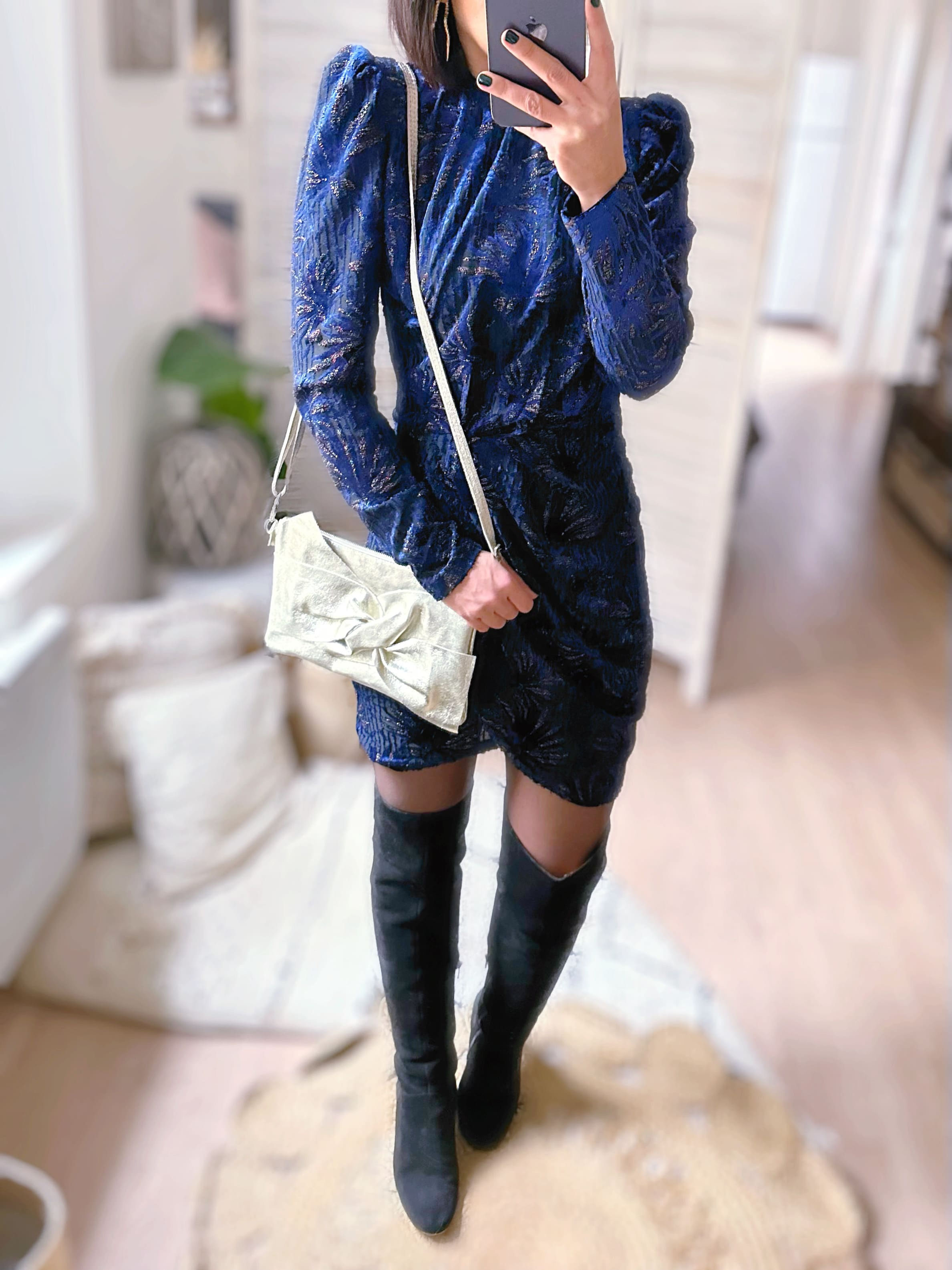 Pochette en cuir dorée