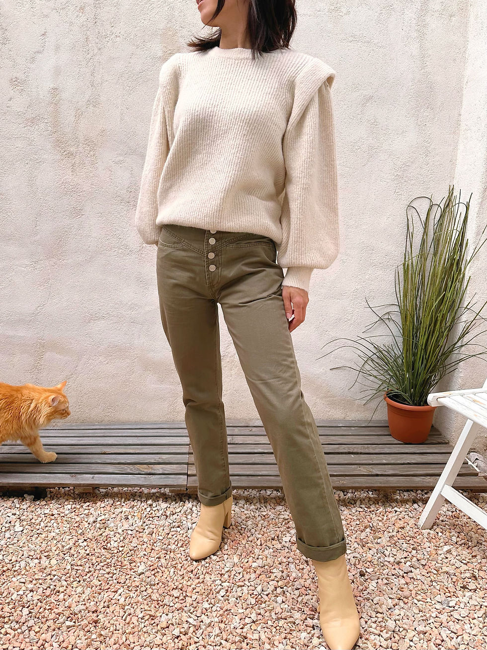 Look avec un jean kaki