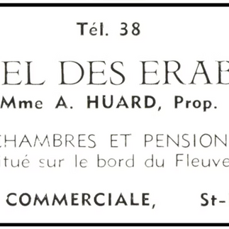 Publicité parue en 1943 dans la revue de la Chambre de Commerce St-Romuald d'Etchemin. Source: Soci
