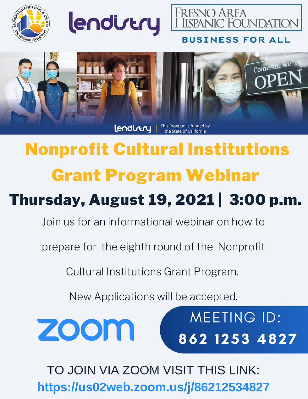 Nonprofit Cultural Institutions Grant Program - New Round Update 