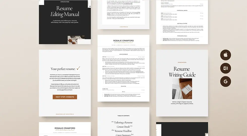 Thumbnail: ATS-friendly resume template for Word, Pages, and Google Docs with resume writing guide