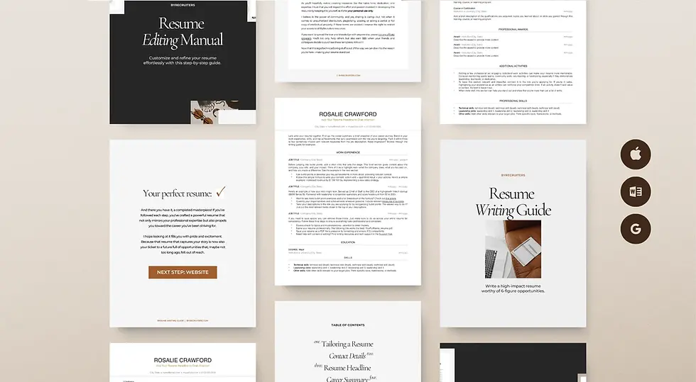 Thumbnail: ATS resume template, CV template for Word, Pages, and Google Docs with resume writing guide