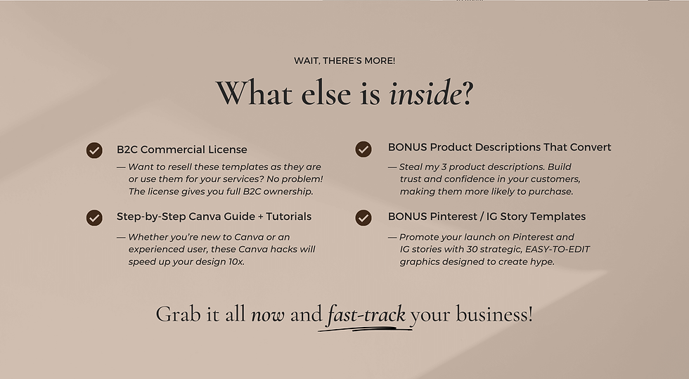 Thumbnail: PLR Resume template product details on brown background.
