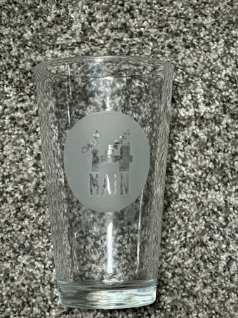 pint glass custom business logo