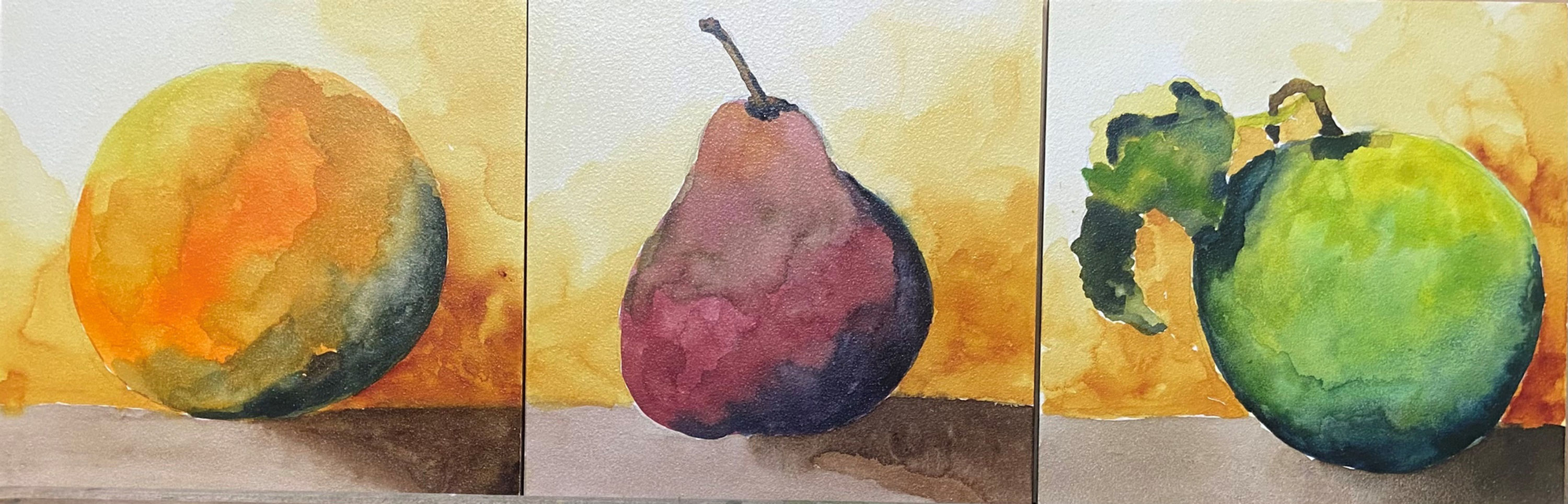 Watercolor Fruit Series