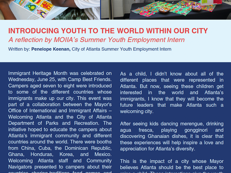 Introducing Youth To The World Within Our City