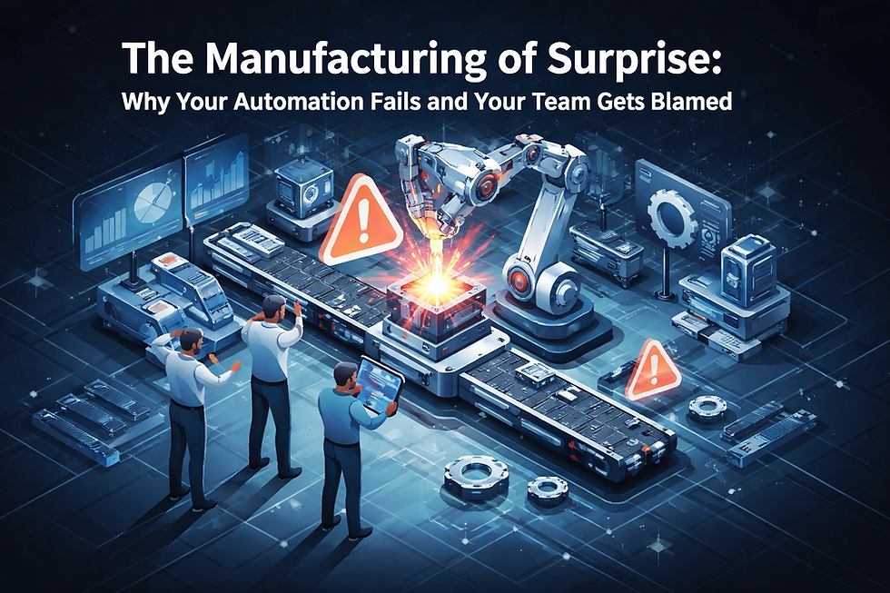 The Manufacturing of Surprise: Why Your Automation Fails and Your Team Gets Blamed